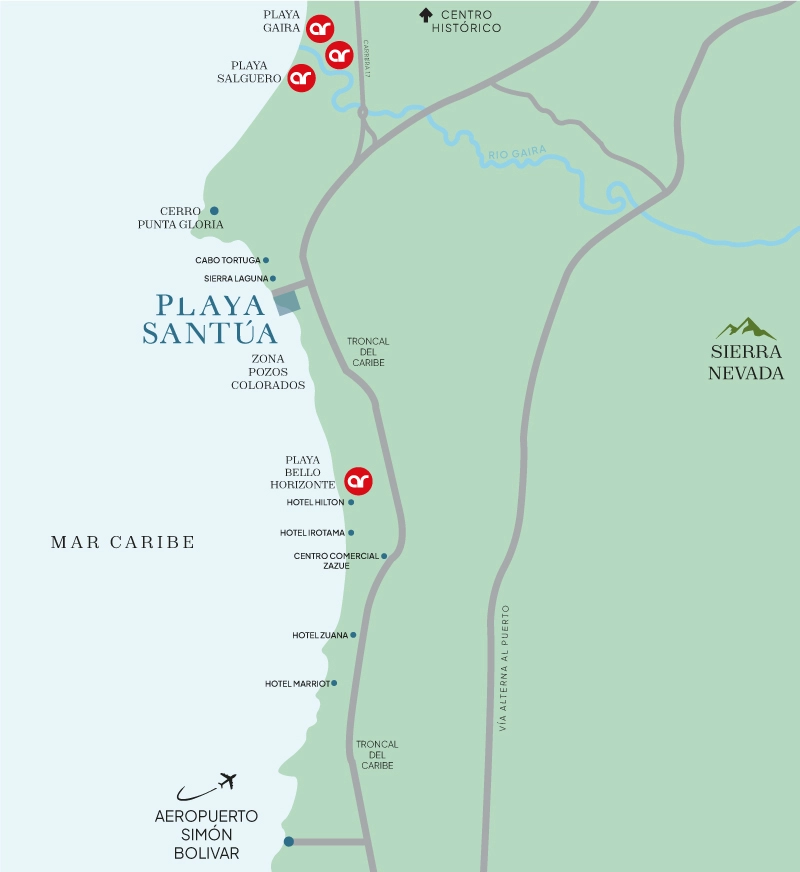 Ubicación proyecto Playa Santúa